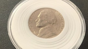 lot 60 image: 1968-S Jefferson Nickel Five Cents Coin Monticello - BU Brilliant Uncirculated in protective case