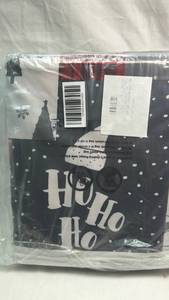 lot 5 image: FullQueen Duvet Cover Set with Holiday Ho Ho Ho Design
