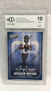 lot 15 image: 2018 Panini Deshaun Watson #19 Houston Texans Football Card Graded 10