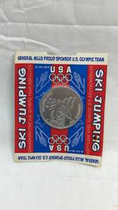 lot 18 image: General Mills USA Olympic Team Ski Jumping Commemorative Coin Card