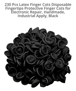 lot 34 image: 2 Packs of 230 Pcs Black Latex Finger Cots Disposable Protective Covers
