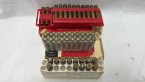 lot 62 image: Federal and Hornady Spent Rifle Cartridges with Storage Cases
