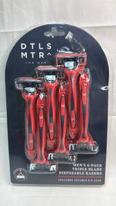 lot 98 image: DTLS MTR Mens Triple Blade Disposable Razors 6-Pack