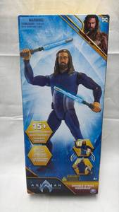 lot 109 image: Aquaman Double Strike Action Figure with Light-Up Batons (Unopened)