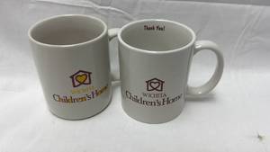lot 118 image: Wichita Childrens Home Charity Coffee Mugs Set of 2
