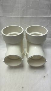 lot 120 image: White PVC Pipe Tee Joint Fittings Set