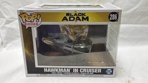 lot 128 image: Funko Pop Rides Black Adam Hawkman in Cruiser #286