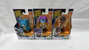 lot 138 image: Star Wars Young Jedi Adventures Action Figure Set - Nubs, Lys Solay, Kai Brightstar (Unopened)