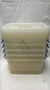 lot 151 image: 5 Plastic Storage Containers w Lids
