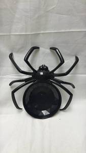 lot 233 image: Black Plastic Spider Halloween Candy Dish Decoration