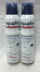 lot 240 image: Aquaphor Advanced Therapy Ointment Body Spray 3.7 oz - 2 Pack