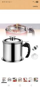 lot 32 image: Stainless Steel Oil Filter Pot for Frying and Cooking Oil
