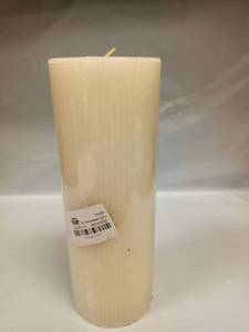 lot 109 image: Hearth & Hand Magnolia Fragrance Free Pillar Candle - Retail $10