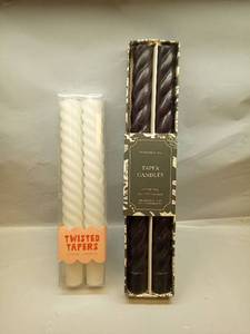lot 115 image: 2pk Taper Candles Black - Threshold - Retail $12