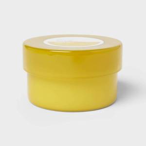lot 116 image: 3-Wick Glass Jar Candle with Lid Yuzu Tonic 11.5oz - Room Essentials - Retail $10