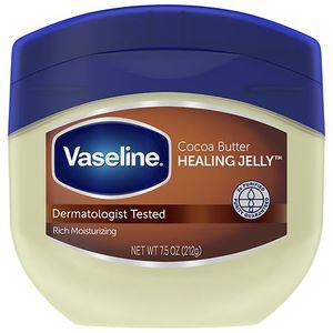 lot 106 image: Vaseline Petroleum Jelly For Dry Cracked Skin Cocoa Butter  7.5 oz - Retail $6