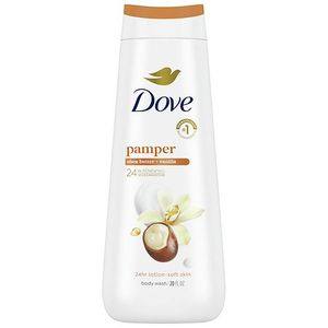 lot 108 image: Dove Pampering Shea Butter & Warm Vanilla Liquid Body Wash  20 oz - Retail $8
