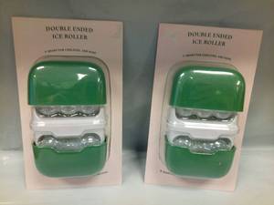 lot 140 image: Double Ended Ice Roller Face Massage Tool Set of 2 Freen - Retail $10