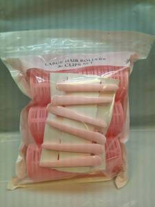 lot 150 image: Large Hair Rollers and Clips Set - Retail $8