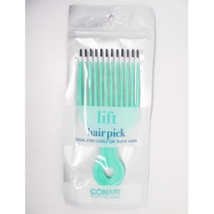 lot 171 image: 3-pack, Conair Styling Grooming Large Color Dip Hair Pick for Curly or Thick Hair - Teal - Retail $20