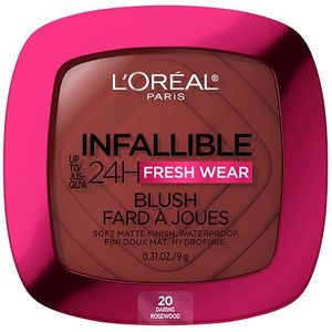 lot 179 image: L Or�al Paris Infallible Blush  Soft Matte Finish  Up to 24H  Daring Rosewood  0.31 oz - Retail $23