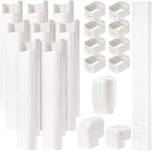 lot 4216 image: $48 4 W x 13.5 ft L Line Set Cover Kit for Mini Split AC Systems