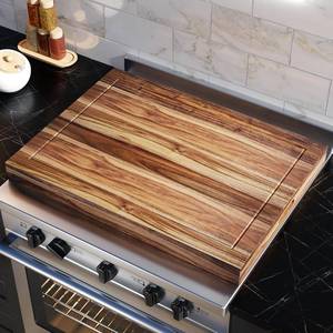 lot 4227 image: $90 Noodle Board Stove Cover Cutting Board with Handle, 30x22 (Outer)