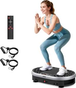 lot 4251 image: $73 HTM Vibration Plate Exercise Machine with 9 Modes & 120 Speeds