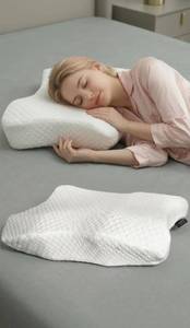 lot 4256 image: $80 Cervical Neck Pillow Memory Foam - Charcoal-Infused Orthopedic