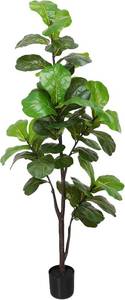 lot 4263 image: $58 Pertivery 6ft Artificial Fiddle Leaf Fig Tree with Pot