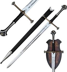 lot 4269 image: $100 Replica Movie Sword - Viking Long Sword, Engraved, Scabbard