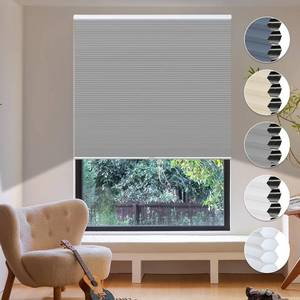 lot 4273 image: $57 HOMEDEMO Blackout Cellular Shades Cordless, Grey, 34W x 64H