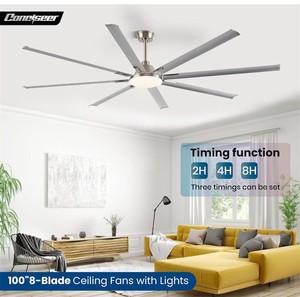 lot 4288 image: Conciseer Modern Ceiling Fan 84 Inch Ceiling Fan