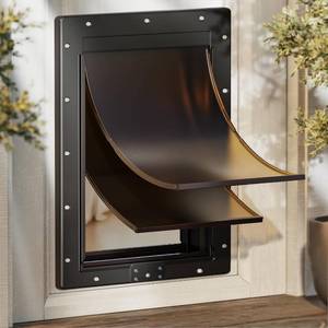 lot 4293 image: $83 XL Dog Door for Doors with 2 Magnetic Flaps, Closing Panel