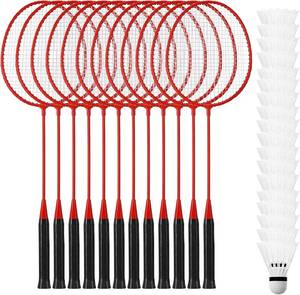 lot 4296 image: $52 Wettarn 12 Pcs Badminton Rackets Set with 18 Nylon Shuttles