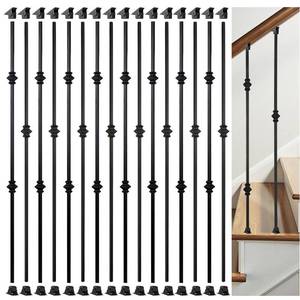 lot 4305 image: $116 16 Pack Stair Balusters Hollow DoubleSingle Knuckle 12 Iron