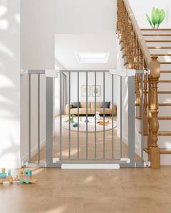 lot 4322 image: $70 Cumbor 29.7-40.6 Baby Gate for Stairs, Auto-Close, Gray