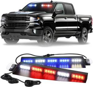 lot 4346 image: $85 XRIDONSEN 34-inch Police Light Bar w 40 LED RedBlue