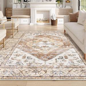 lot 4349 image: $136 Lahome 9x12 Area Rug for Living Room - Boho Non-Slip Taupe