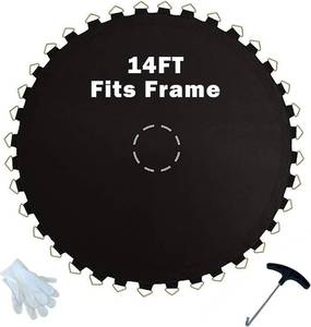 lot 4351 image: $60 Trampoline Mat for 14 Ft Frame, 72 V-Rings, 5.5 in, UV-Resistant
