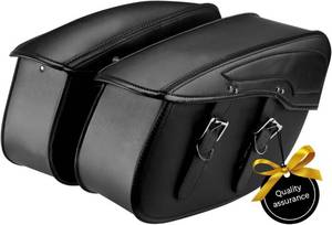 lot 4361 image: $120 KEMIMOTO 34L Synthetic Leather Saddlebag for Street Glide, Black