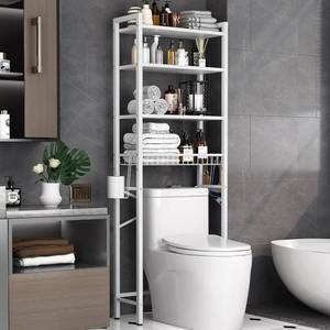 lot 4378 image: $70 Kalrin Over-Toilet Rack, 4-Tier Organizer, Adjustable Shelf