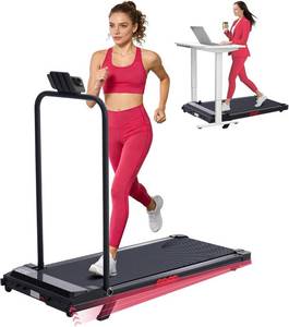 lot 4388 image: $110 Walking Pad with Handle Incline Underdesk Treadmill 0.6-7.6MPH