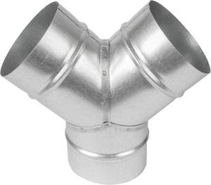 lot 4456 image: 4 Y-Shape Ducting Splitter 45  Galvanized Steel 3-Way Fitting