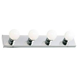 lot 4481 image: Design House 24-in 4-Light Polished Chrome LED Vanity Light