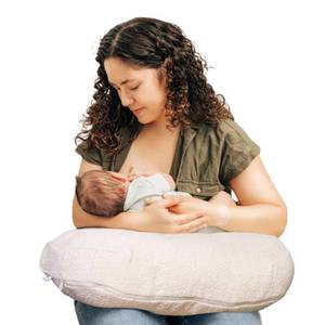 lot 4496 image: $60 Boppy Nursing Pillow - Bottle & Nursing Cushion, Oatmeal