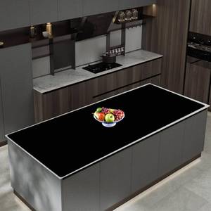 lot 4497 image: 47.3x23.6in Silicone Counter Mat, Heat-Resistant, Non-Slip, Black