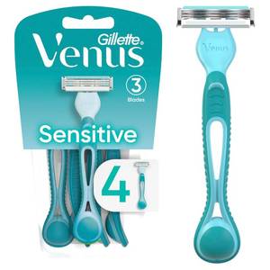 lot 56843 image: Gillette Venus Simply 3 Sensitive Womens Disposable Razors, Pack of 1 with 4 razors - Retail $7