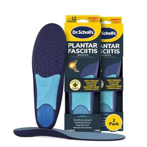 lot 56853 image: Dr. Scholls Plantar Fasciitis Relief Orthotic Insoles for Women - The Only Proven Insole to Stop Plantar Fasciitis from Coming Back, Immediately Relieves Pain, Heel Spurs, Arch Support Inserts (2pair) women size 6-10 - Retail $27