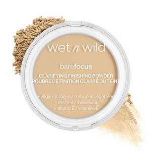 lot 56865 image: wet n wild Bare Focus Clarifying Finishing Powder  Matte  Pressed Setting Powder Light-Medium - Retail $3